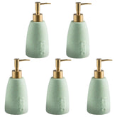 Kuber Industries Liquid Soap Dispenser | Handwash Soap Dispenser | Soap Dispenser for Wash Basin | Shampoo Dispenser Bottle | Bathroom Dispenser Bottle | ZX044GN | Pack of 5 | 320 ml | Green